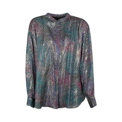 Long-Sleeved Stand-Neck Shirt