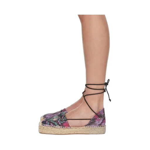 Abstract-Pattern Platform Espadrilles