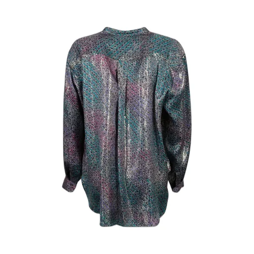 Long-Sleeved Stand-Neck Shirt