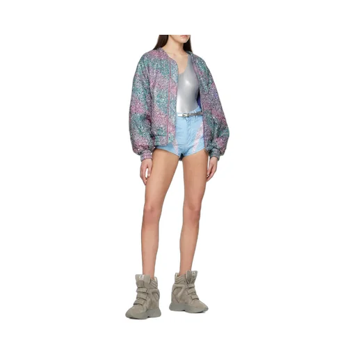 Neida Denim Patchwork Shorts