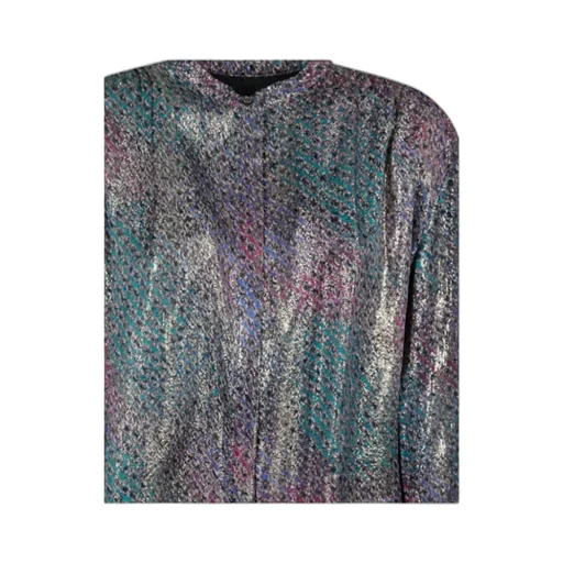 Long-Sleeved Stand-Neck Shirt