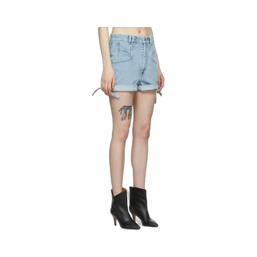 Blue Logo Denim Shorts