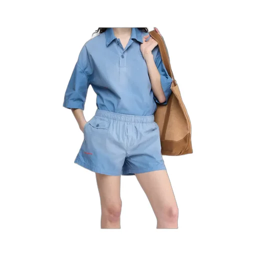 Logo Printed Elastic Waist Shorts