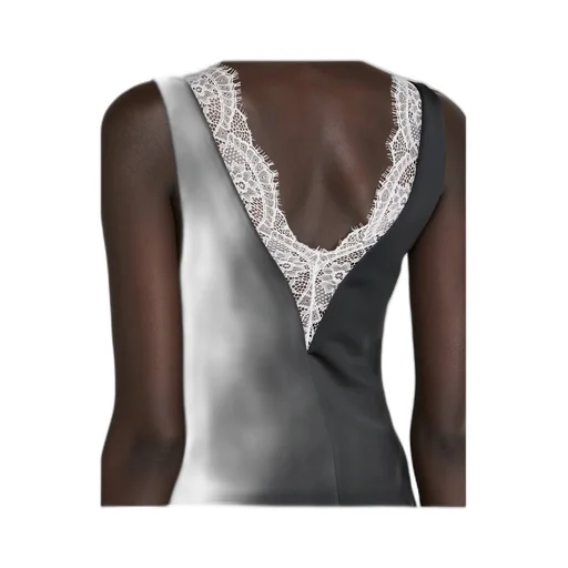 Draped Hemline V-Neck Dress
