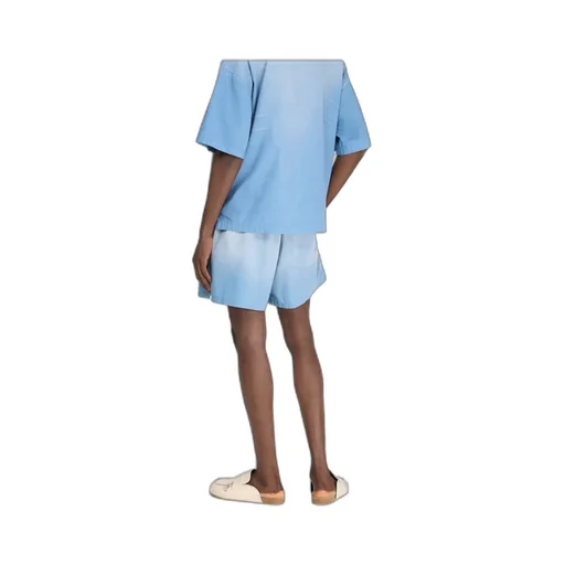 Logo Printed Elastic Waist Shorts