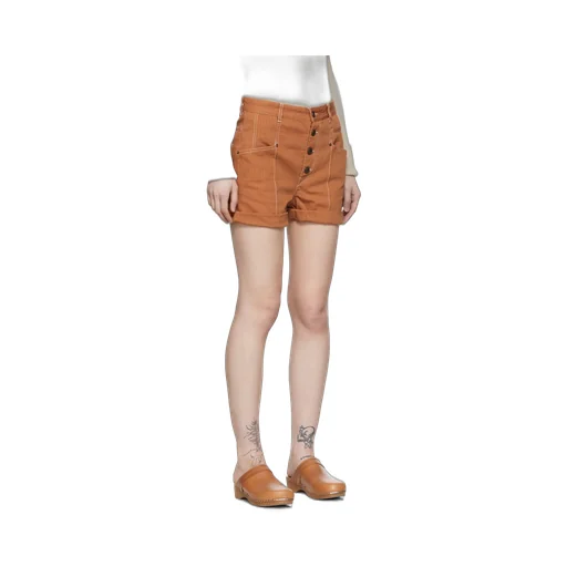 Buttoned High Waist Shorts