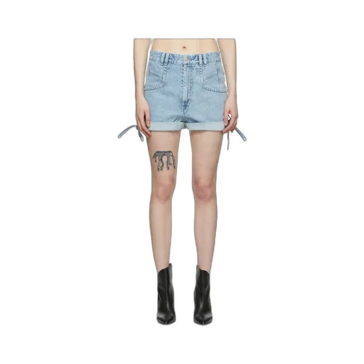 Blue Logo Denim Shorts