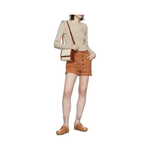 Buttoned High Waist Shorts