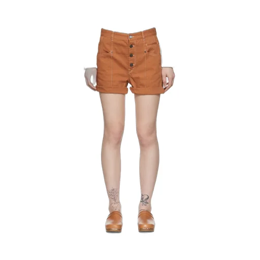 Buttoned High Waist Shorts