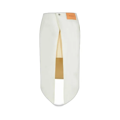 Contrast Topstitched Skirt