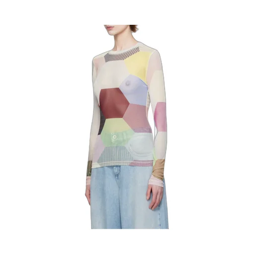 Patchwork-Printed Crewneck T-Shirt