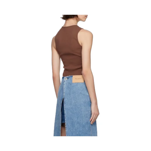 Fine-Ribbed Tank Top