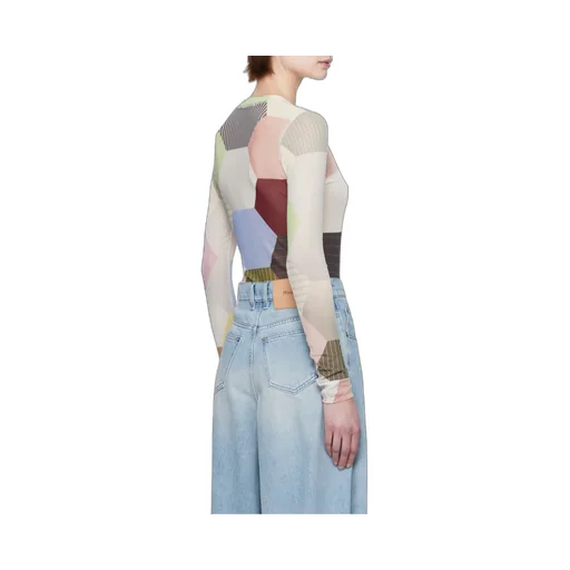 Patchwork-Printed Crewneck T-Shirt