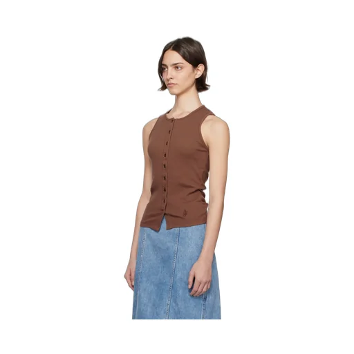 Fine-Ribbed Tank Top