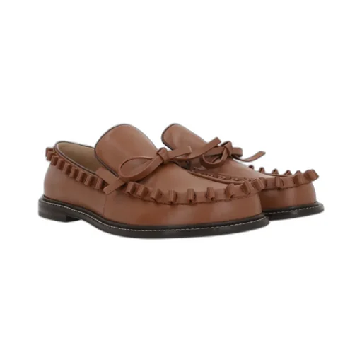 Ruffled Detail Loafers