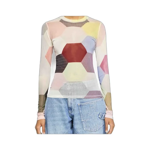 Patchwork-Printed Crewneck T-Shirt