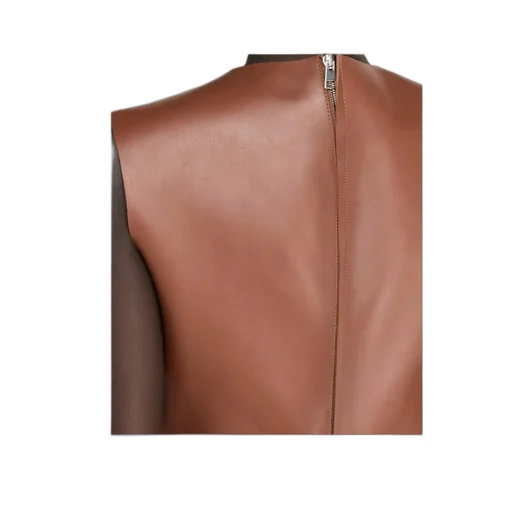 Sleeveless Leather Top