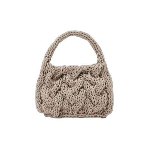 Small Cable Knitted Top Handle Bag