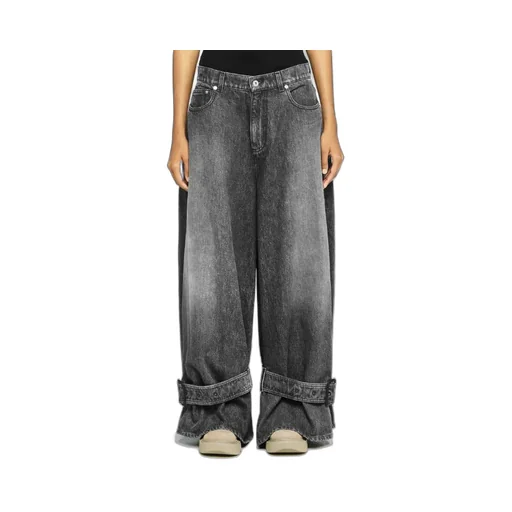 Buckled Cuff Denim Jeans