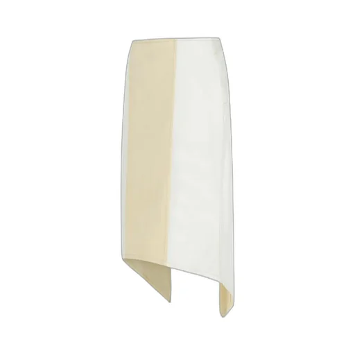 Contrast Topstitched Skirt