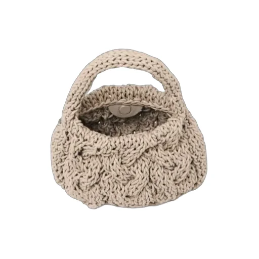 Small Cable Knitted Top Handle Bag