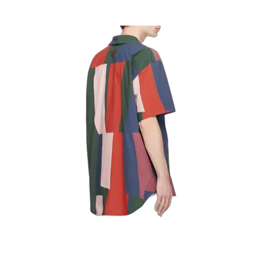 Zipped Short-Sleeve Printed Shirt
