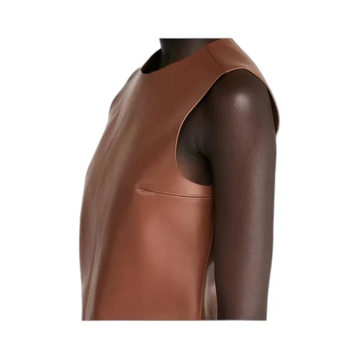 Sleeveless Leather Top