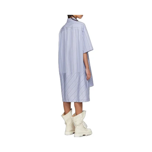 Stepped Hem Shirt Dress