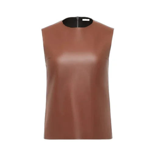 Sleeveless Leather Top