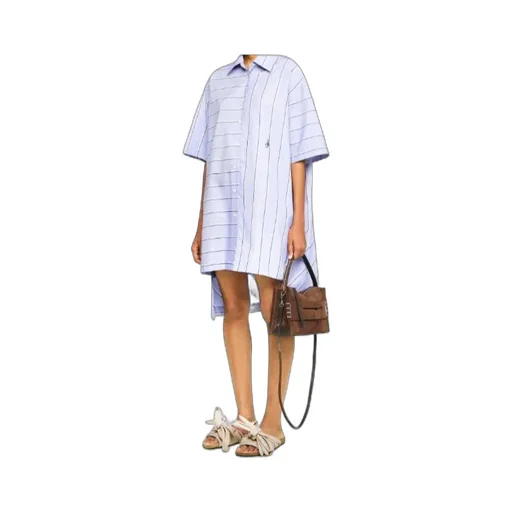 Stepped Hem Shirt Dress