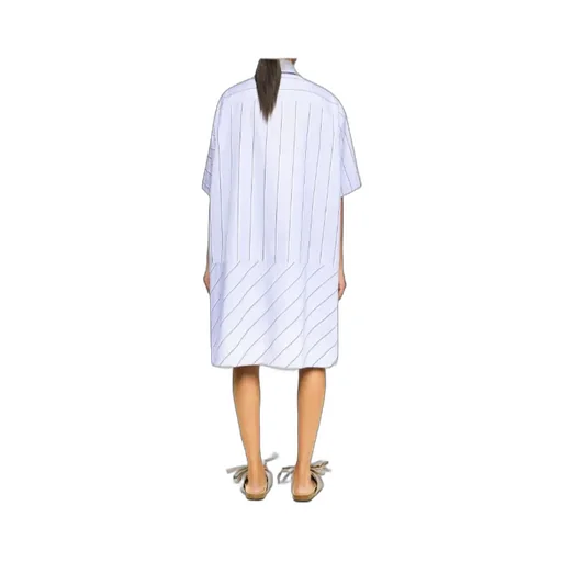 Stepped Hem Shirt Dress