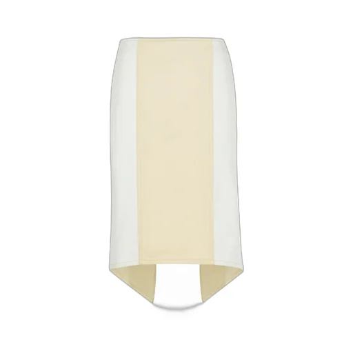 Contrast Topstitched Skirt