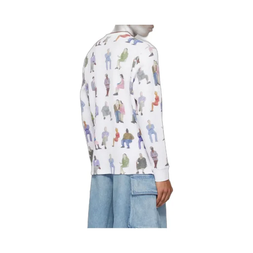 Printed Waffle Henley Top