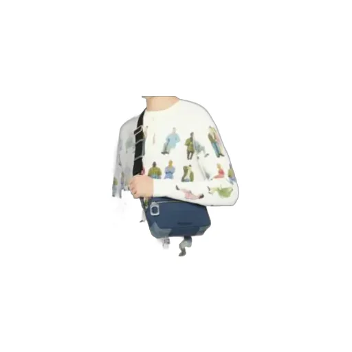 Printed Waffle Henley Top