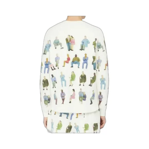 Printed Waffle Henley Top