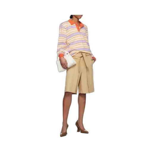 Folded Front Knee-Length Shorts