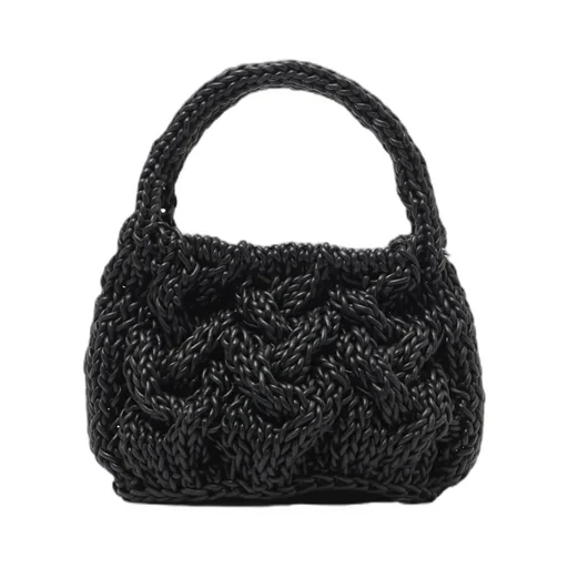 Small Cable Knitted Top Handle Bag