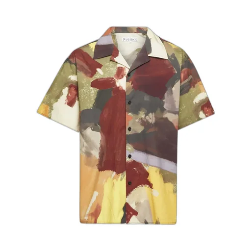 Abstract-Print Buttoned Shirt