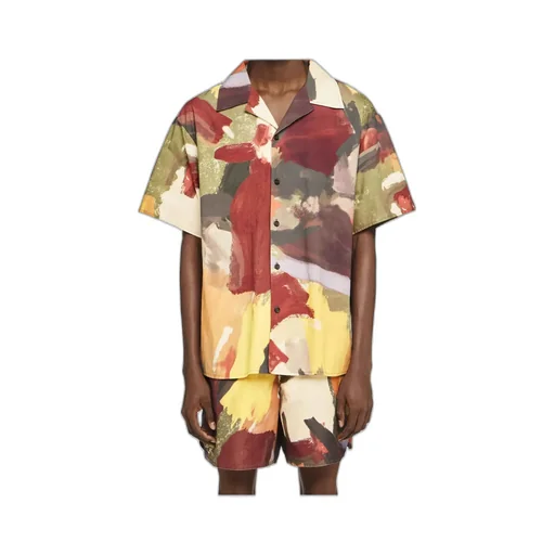 Abstract-Print Buttoned Shirt