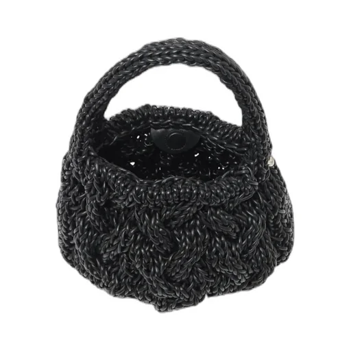 Small Cable Knitted Top Handle Bag
