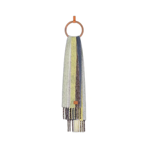 Fringed-Edge Striped Scarf