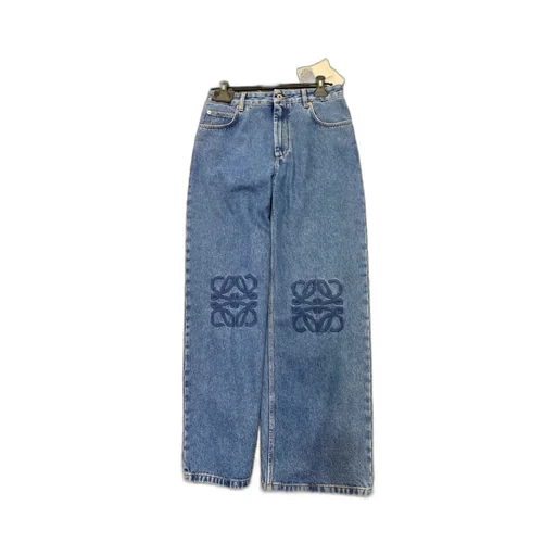 Logo-Embroidered Cotton Jeans