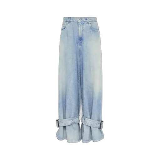 Buckled Cuff Denim Jeans