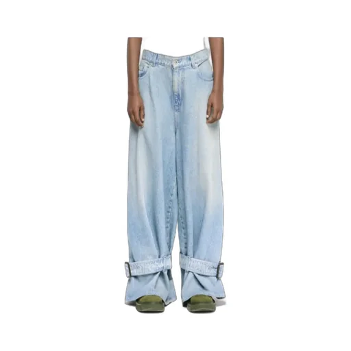 Buckled Cuff Denim Jeans