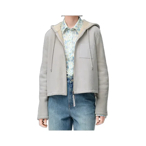 Hooded Jacket In Shearling
