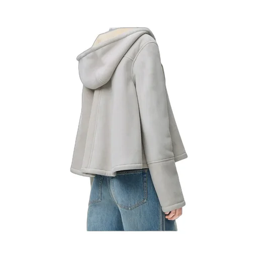 Hooded Jacket In Shearling