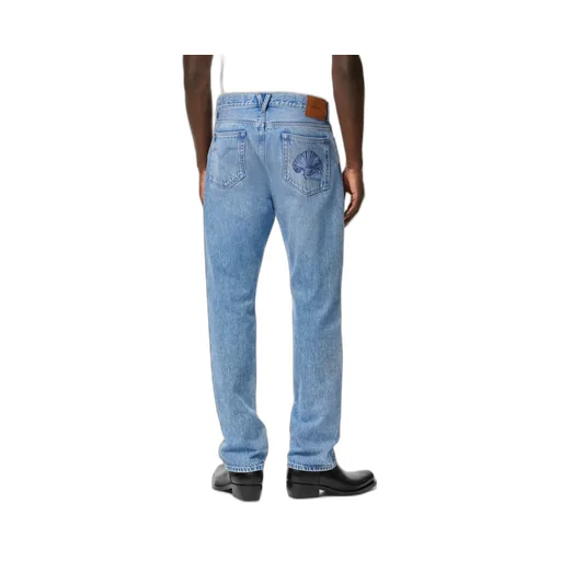 Logo-Patch Straight-Leg Jeans