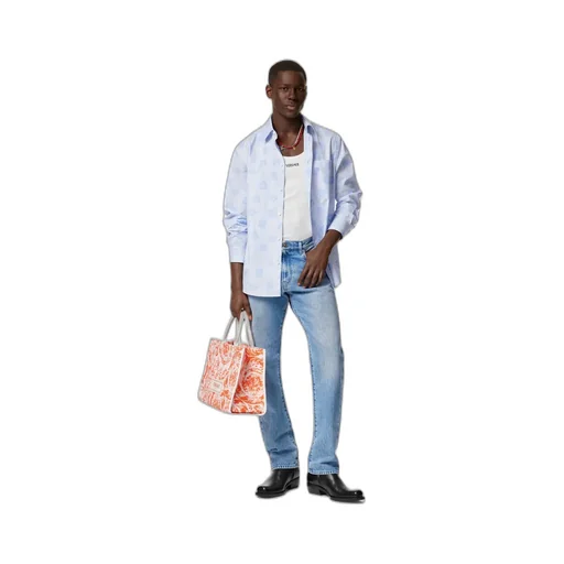 Logo-Patch Straight-Leg Jeans