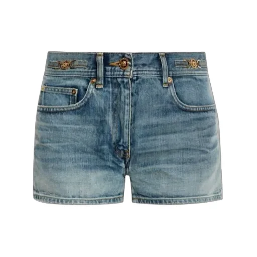 Logo-Patch Denim Shorts