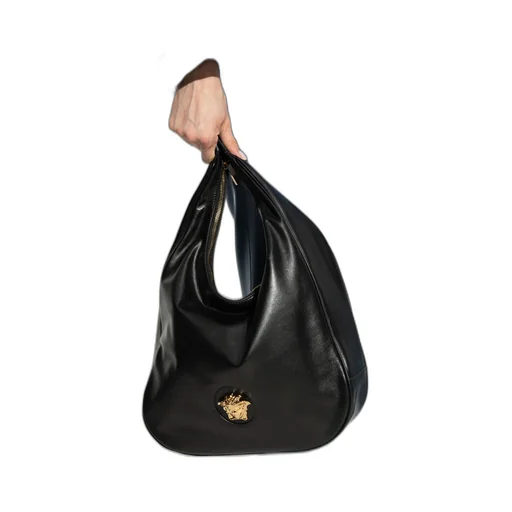 Medusa-Plaque Zipped Shoulder Bag